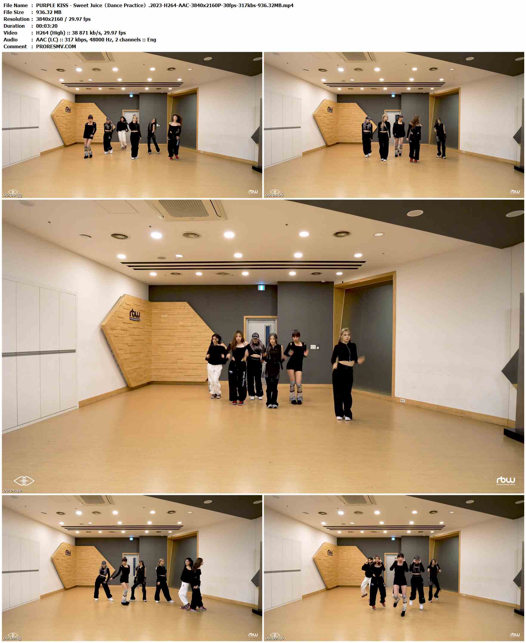 PURPLE KISS - Sweet Juice（Dance Practice）.2023-H264-AAC-3840x2160P-30fps-317kbs-936.32MB官方MV_高清MV